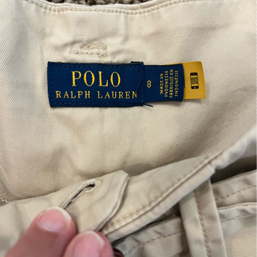 POLO RALPH LAUREN tan/beige Belted Twill Featherweight Safari Western pants sz 8 - Picture 13 of 15